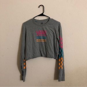 Vans printed long sleeve crop tee